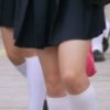 白ハイソックスな街撮り制服女子校生画像その２