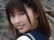 橘まりや 紺色ハイソックスなセーラー服画像